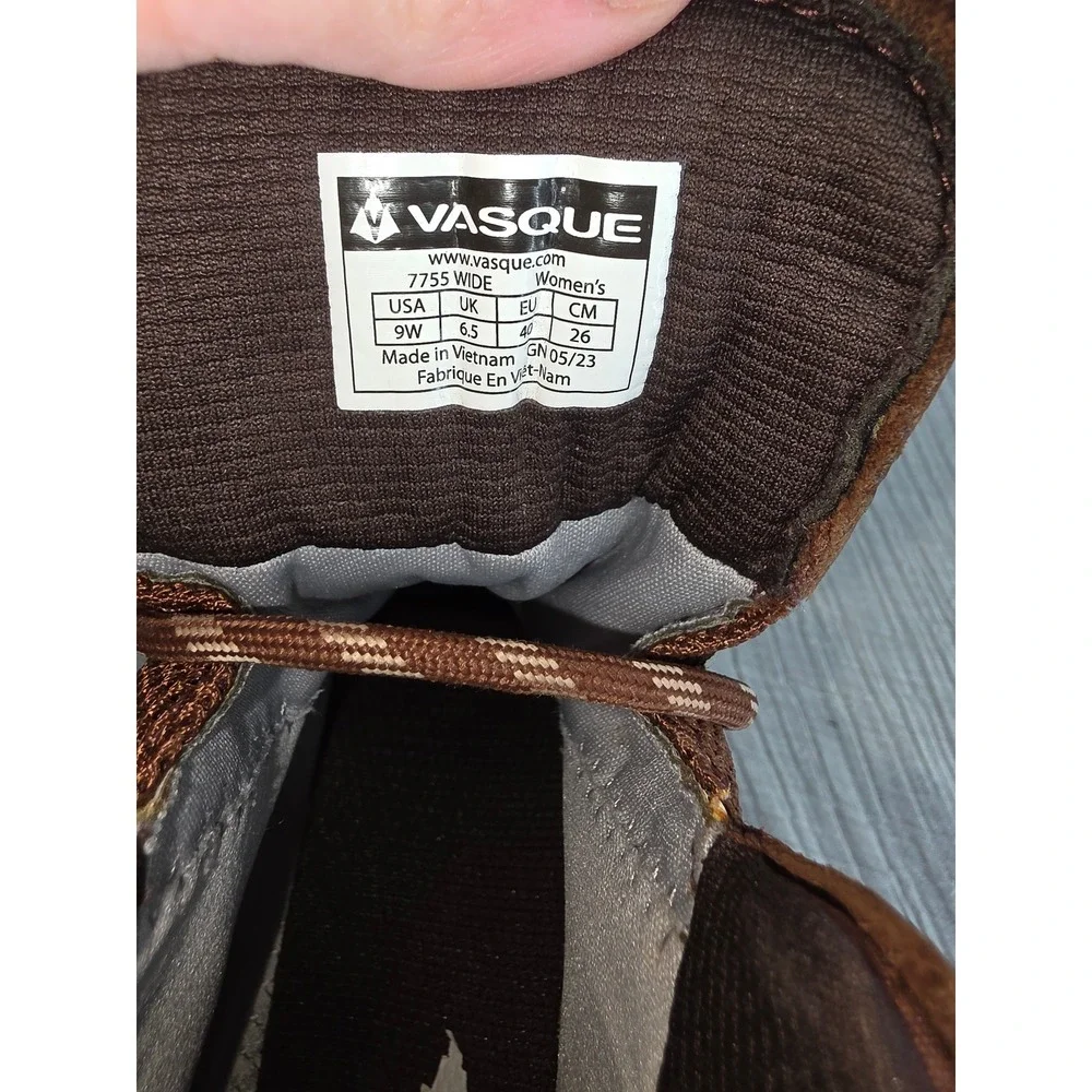 Vasque Talus XT GTX Waterproof Hiking Boots Brown Leather 7755 Wide Mens 7.5